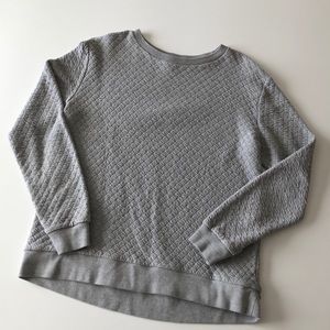 Forever 21 Gray Diamond Pattern Quilted Sweater M